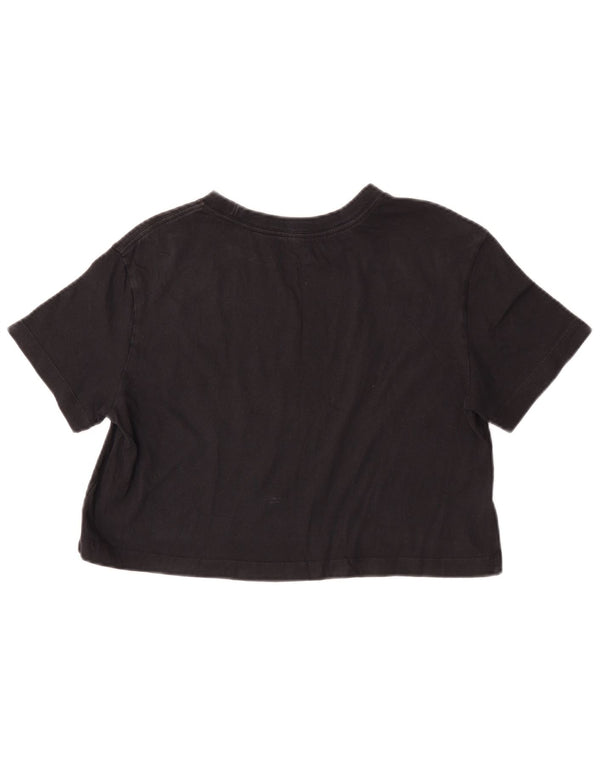 T-shirt grafica corta da donna Nike UK 10 piccola in cotone nero