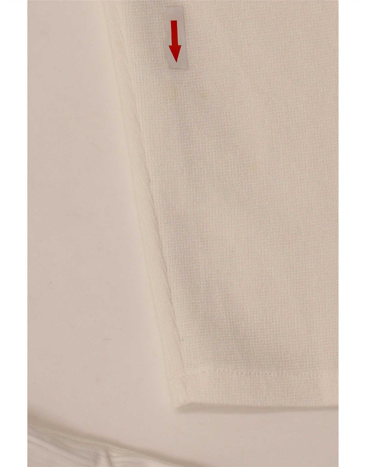 Zara Γυναικείο μακρυμάνικο φόρεμα Shift UK 14 Medium White Polyester