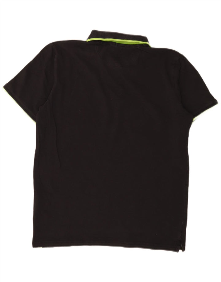 Polo da uomo CHAMPION grande in cotone nero