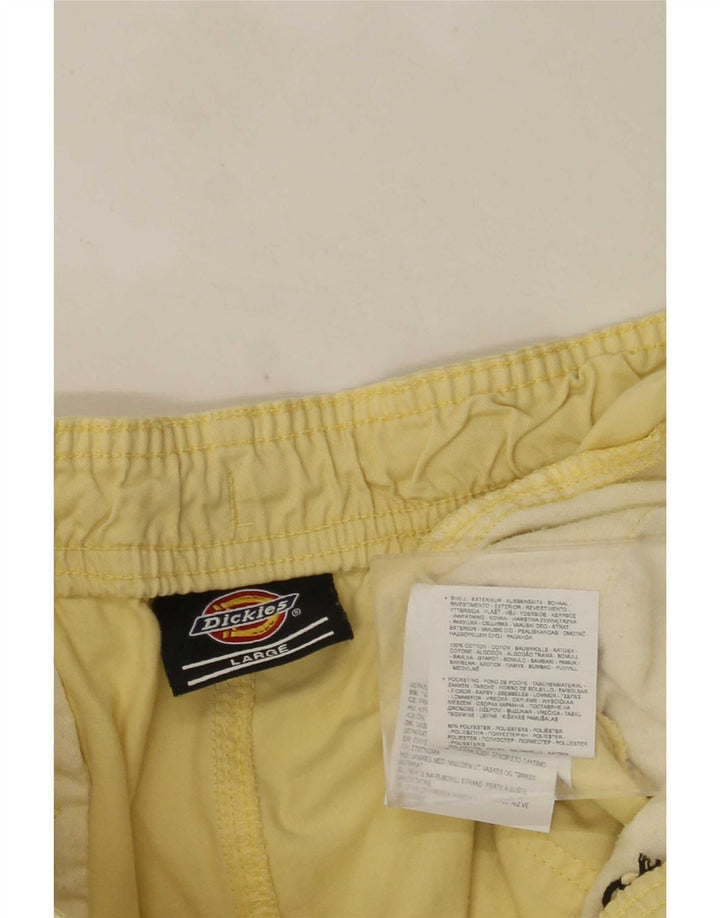 Shorts cargo masculino Dickies grande W34 algodão amarelo