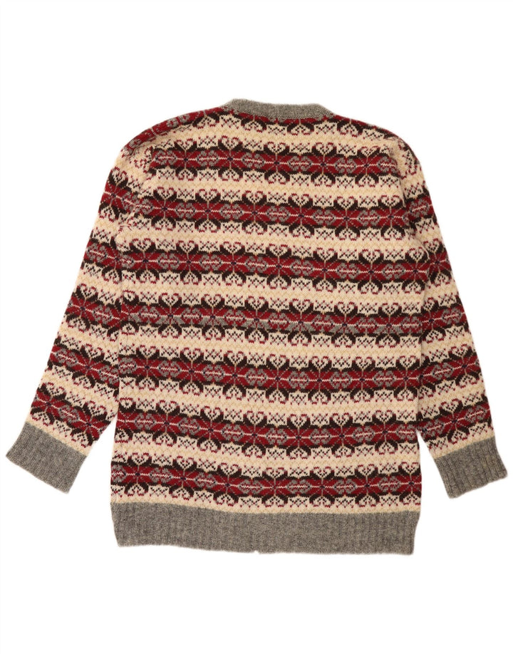 Vintage Mens Crew Neck Jumper Sweater Medium Multicoloured Classic