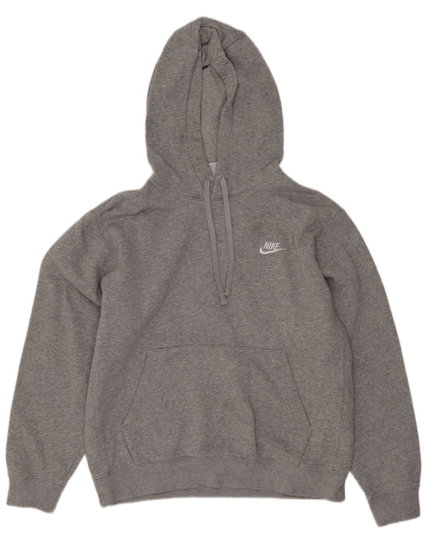 Felpa con cappuccio Nike da uomo, vestibilità ampia, piccola, in cotone chiazzato grigio