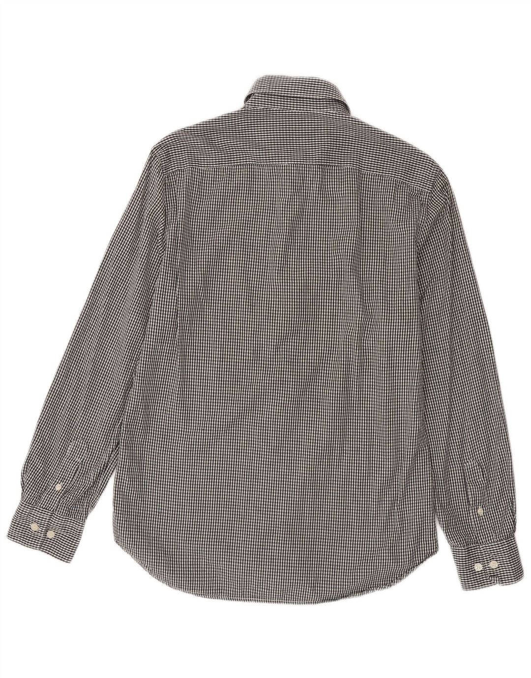 French Connection Mens Shirt Medium Grey Gingham Cotton