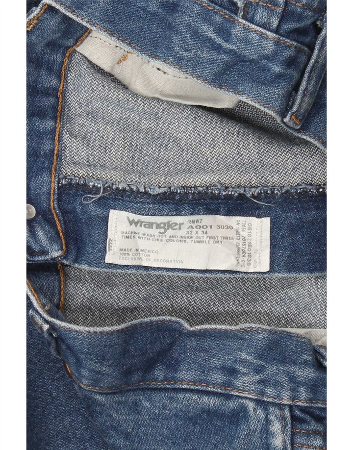 Wrangler Straight Jeans til mænd W32 L34 blå bomuld