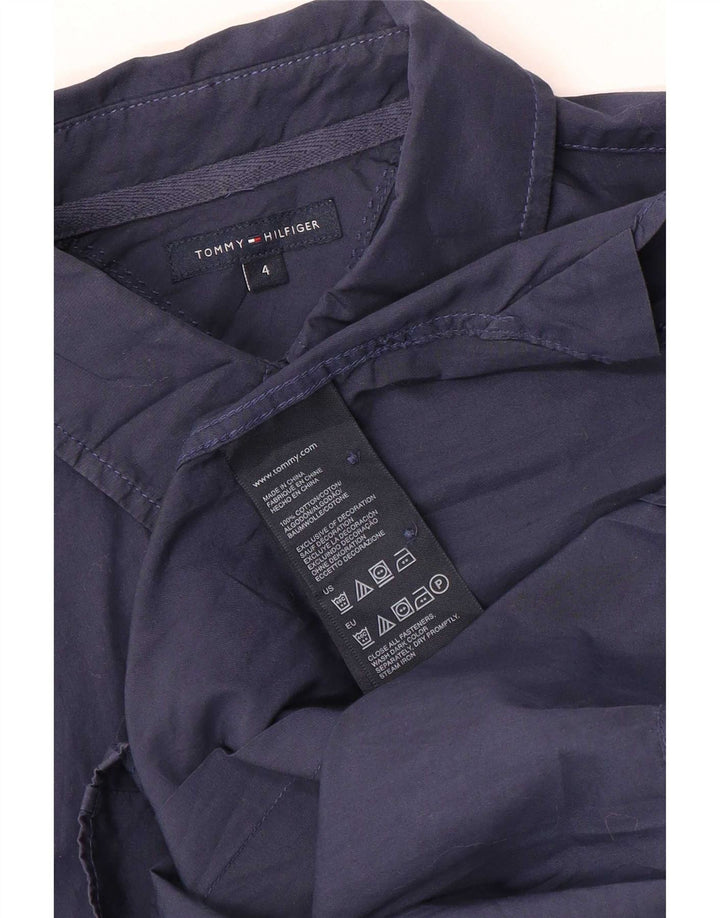 Tommy Hilfiger Womens Shirt US 4 Small Navy Blue Cotton