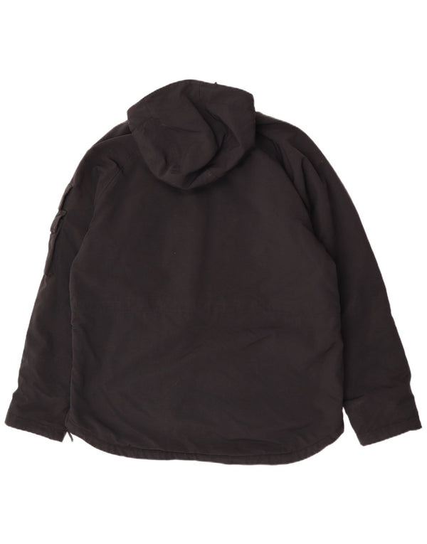 Męska kurtka Anorak z kapturem Woolrich UK 42 XL Czarny nylon z blokami kolorów