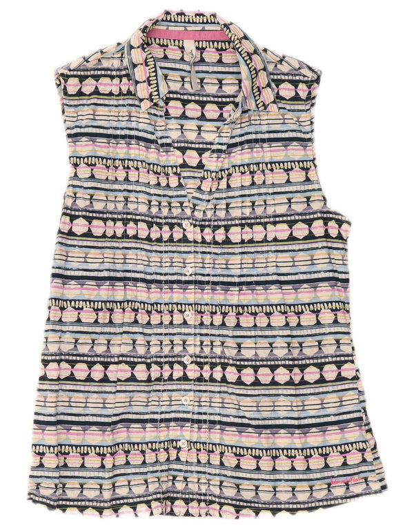 Camicetta da donna Weird Fish UK 12 Medium multicolore geometrica