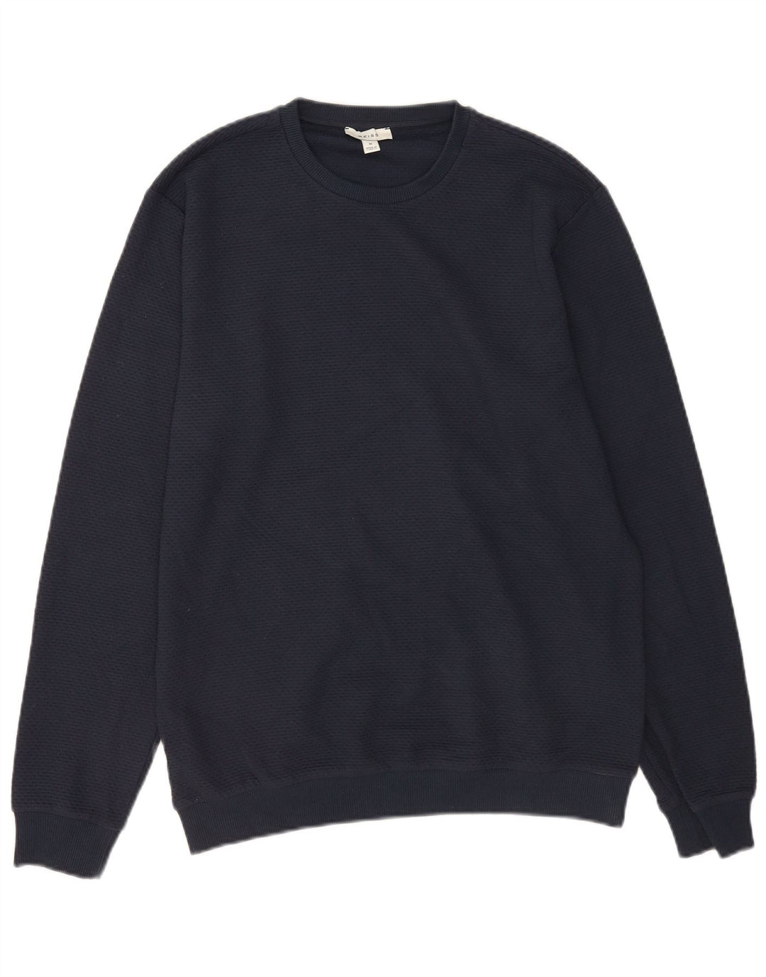 Reiss Mens Crew Neck Jumper Sweater Medium Navy Blue Cotton