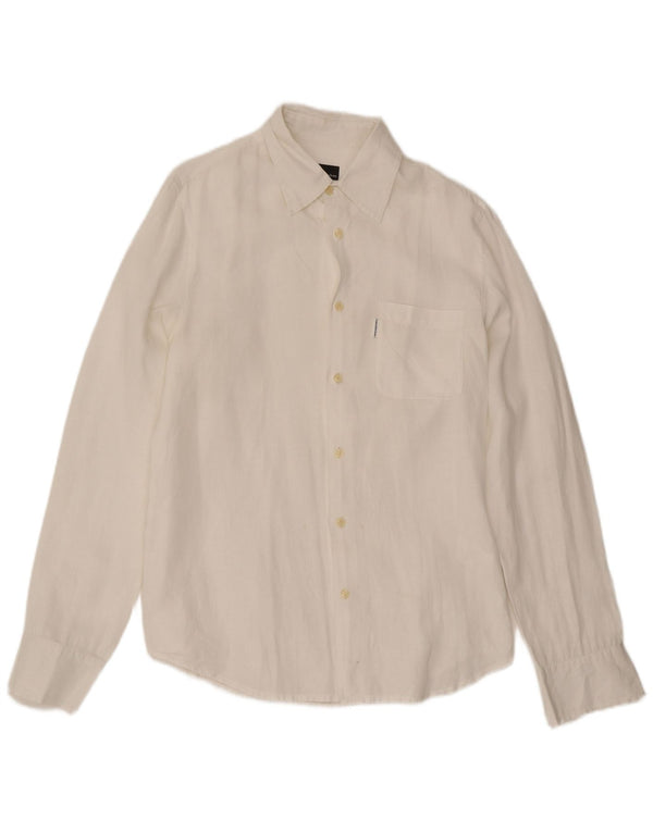 Calvin Klein Jeans Mens Shirt Medium White Linen