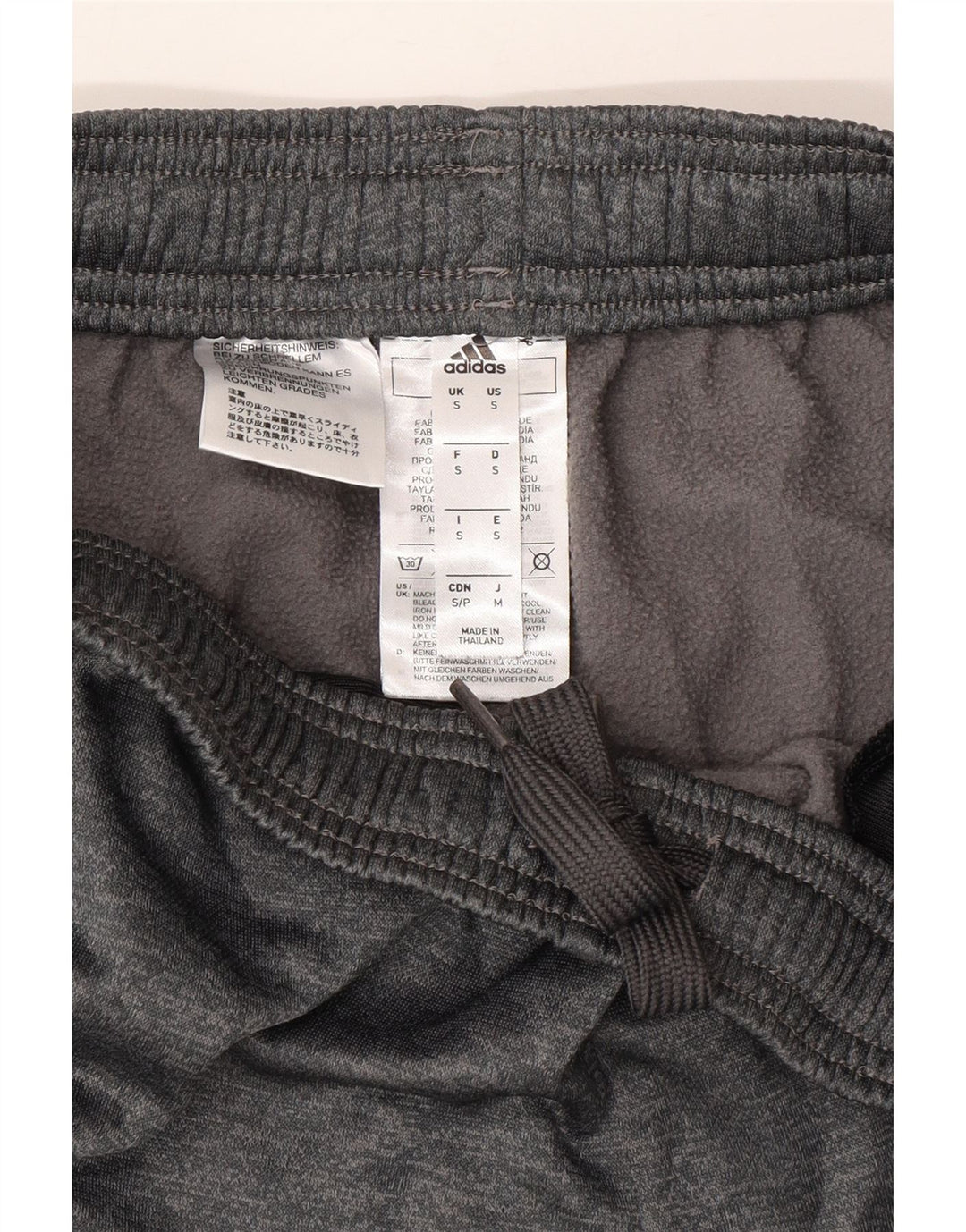 Pantaloni da tuta Adidas da uomo piccoli in poliestere grigio