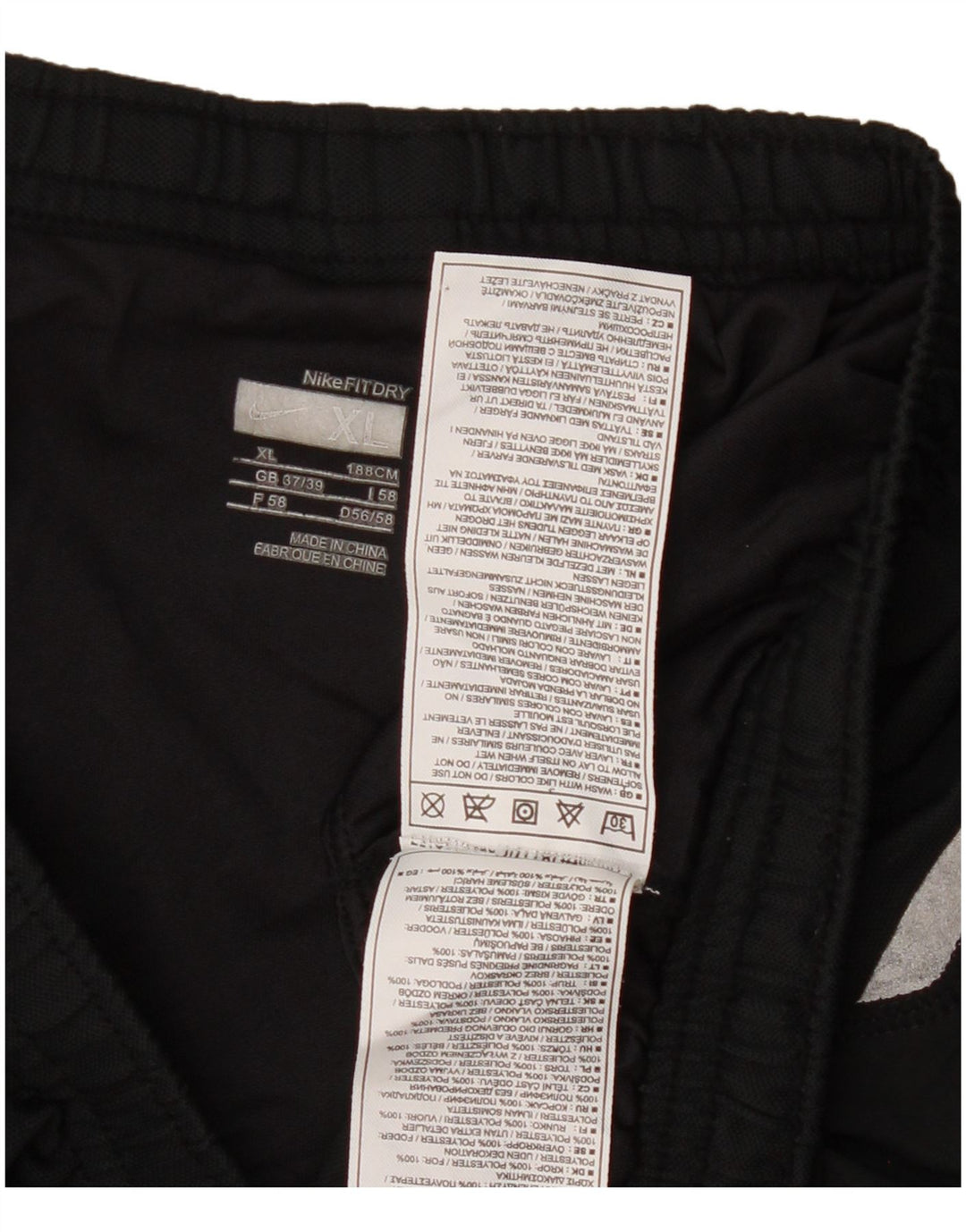 Nike Womens Sport Shorts UK 18 XL Black Polyester