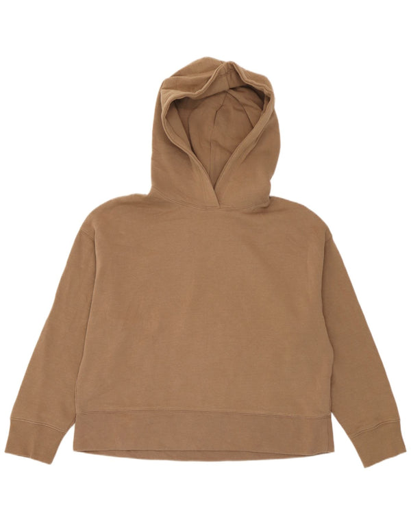 Maglia con cappuccio da donna Zara UK 16 grande in cotone marrone