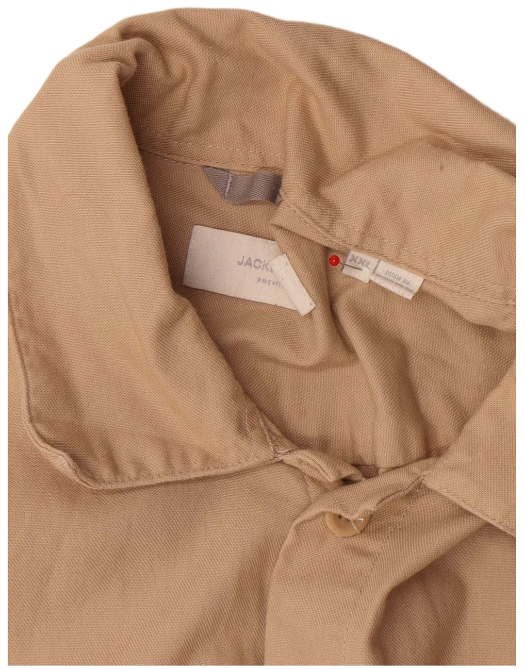Koszula męska Jack & Jones 2XL, beżowa, bawełniana