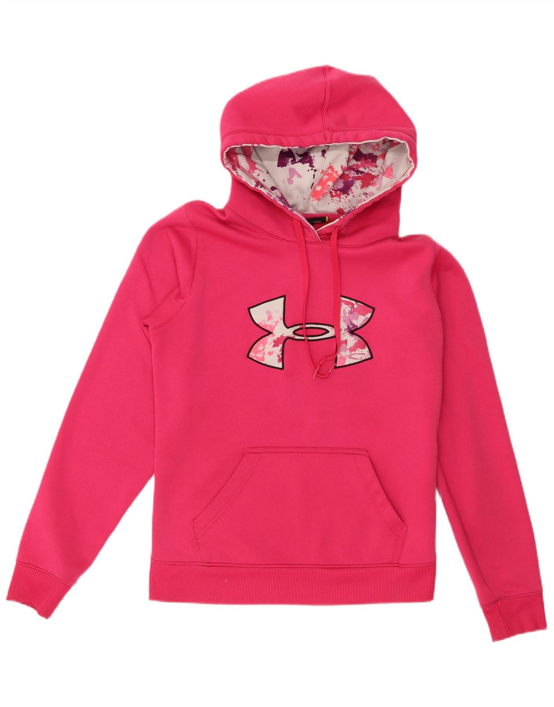 Under Armour Womens Graphic Hoodie Pullover UK 14 Mittelrosa Polyester