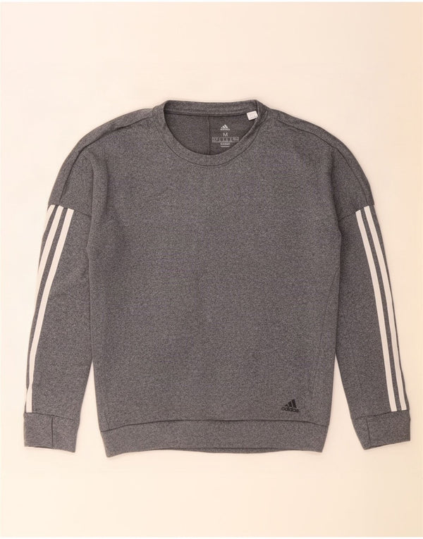 Damska bluza Adidas Jumper UK 12/14 Średni szary, nakrapiany poliester