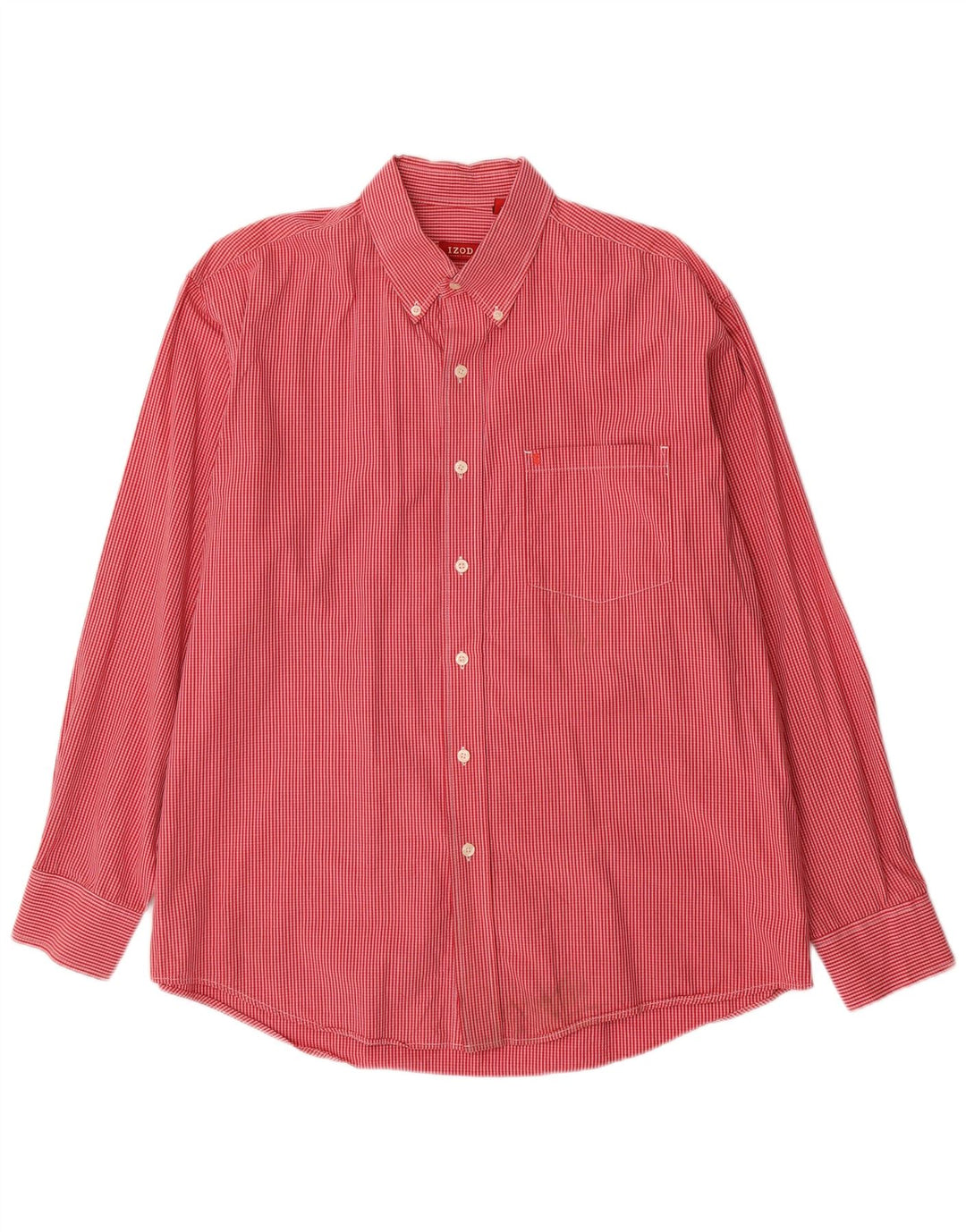 IZOD Chemise Homme Grand Carreau Rouge Coton