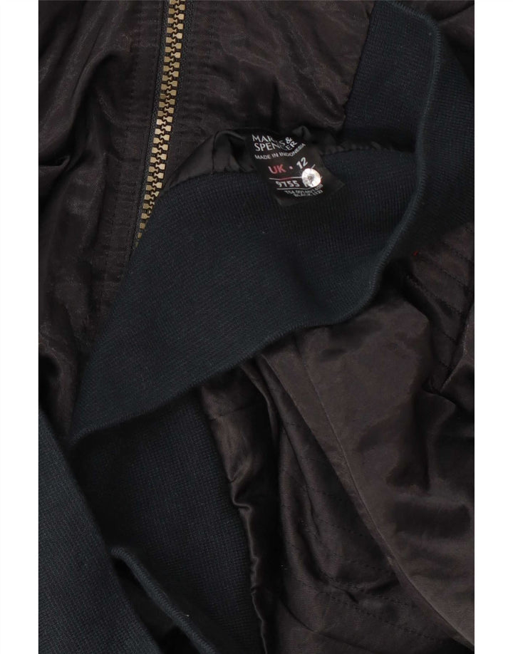 Marks & Spencer Chaqueta Bomber para Mujer UK 40 Mediana Color Negro