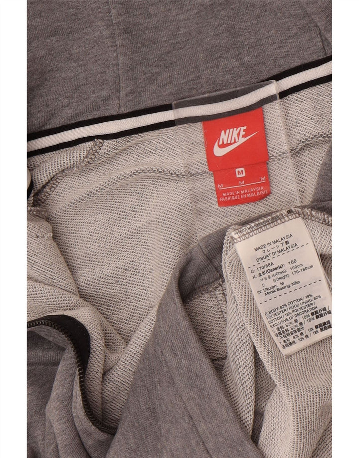 Nike Herren-Kapuzenpullover mit Reißverschluss, mittelgraue Baumwolle