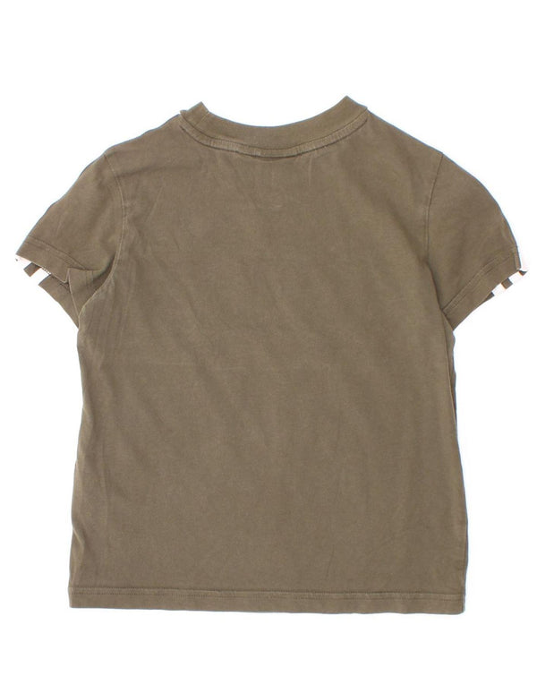 Adidas Jungen T-Shirt mit Grafik, 5–6 Jahre, Khaki, Colourblock-Baumwolle