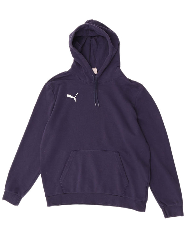 Puma Mens Hoodie Jumper Large Navy Blue Cotton