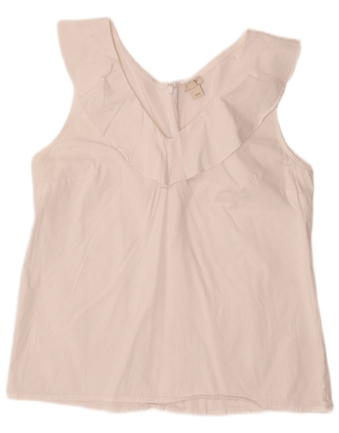 J. Crew Chemisier sans manches pour femme US 10 Grand coton blanc