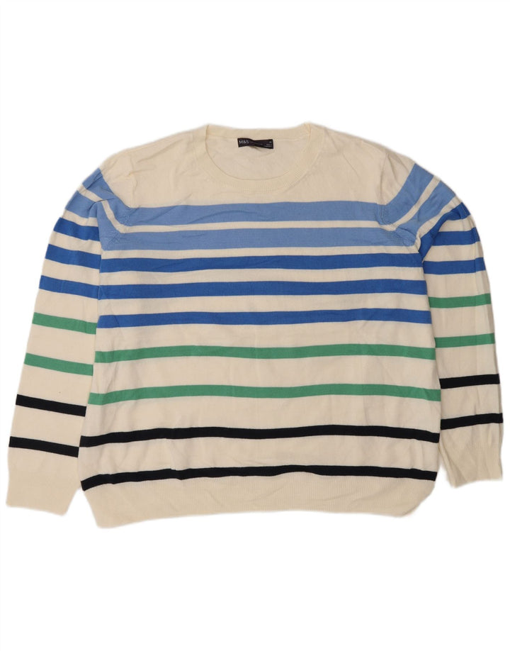 Marks & Spencer Womens Crew Neck Jumper Sweater UK 20 2XL Multicoloured