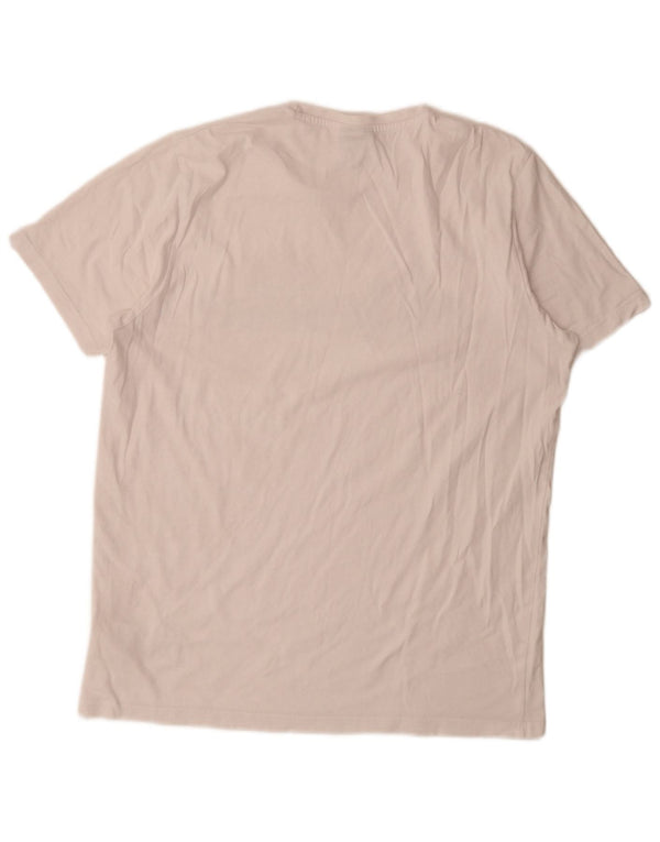 Ellesse Mens Graphic T-Shirt Top Large White Cotton