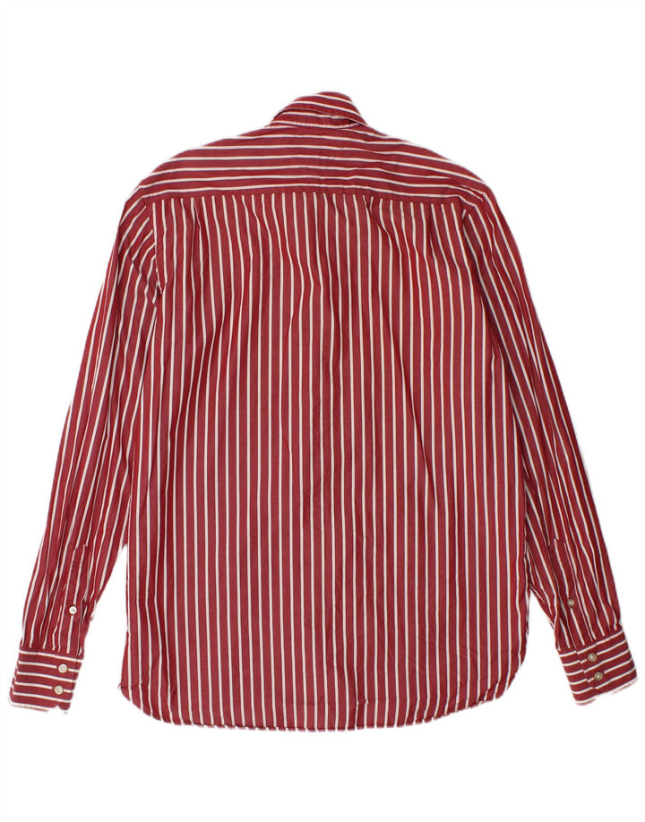 Tommy Hilfiger Mens Shirt Small Red Striped Cotton