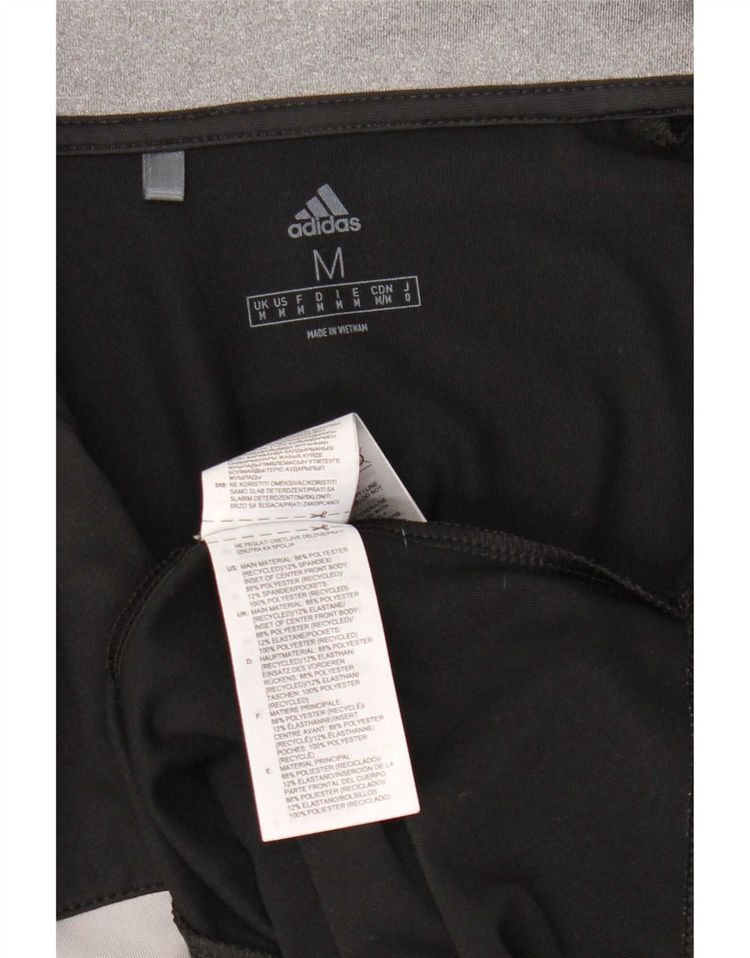 Ανδρική φόρμα πουλόβερ με φερμουάρ Adidas Top Medium Black Colourblock