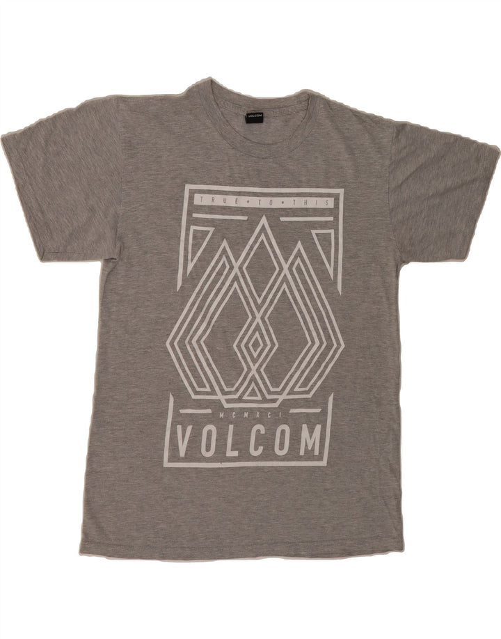 VOLCOM Mens Graphic T-Shirt Top Small Grey Flecked Vintage Volcom and Second-Hand Volcom from Messina Hembry 