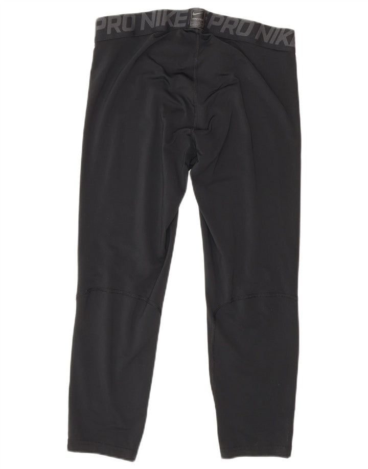 Leggings Nike Dri Fit Graphic Crop da uomo, grandi, in poliestere nero