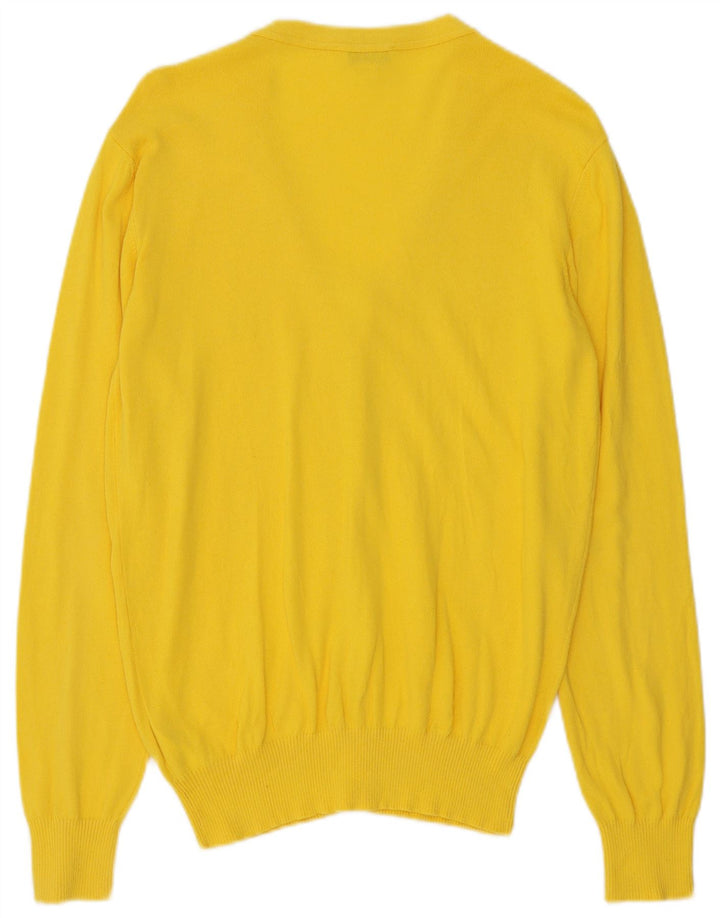 Diesel Mens Cardigan Sweater Large Yellow Cotton