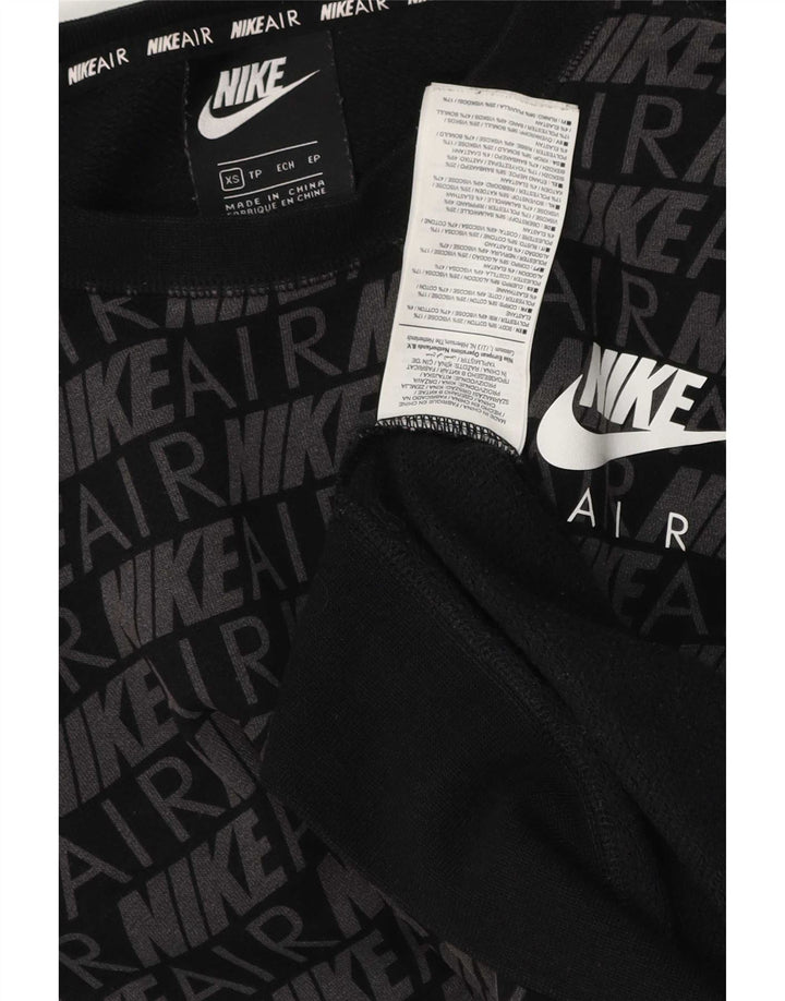 Nike Mens Graphic Sweatshirt Jumper XS Black Cotton