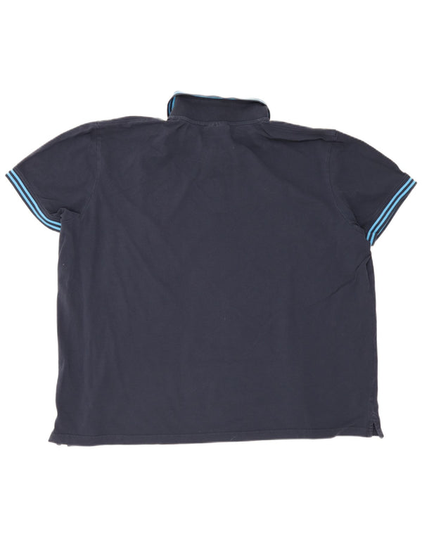 Kappa Polo Homme 4XL Bleu Marine Rayé Coton