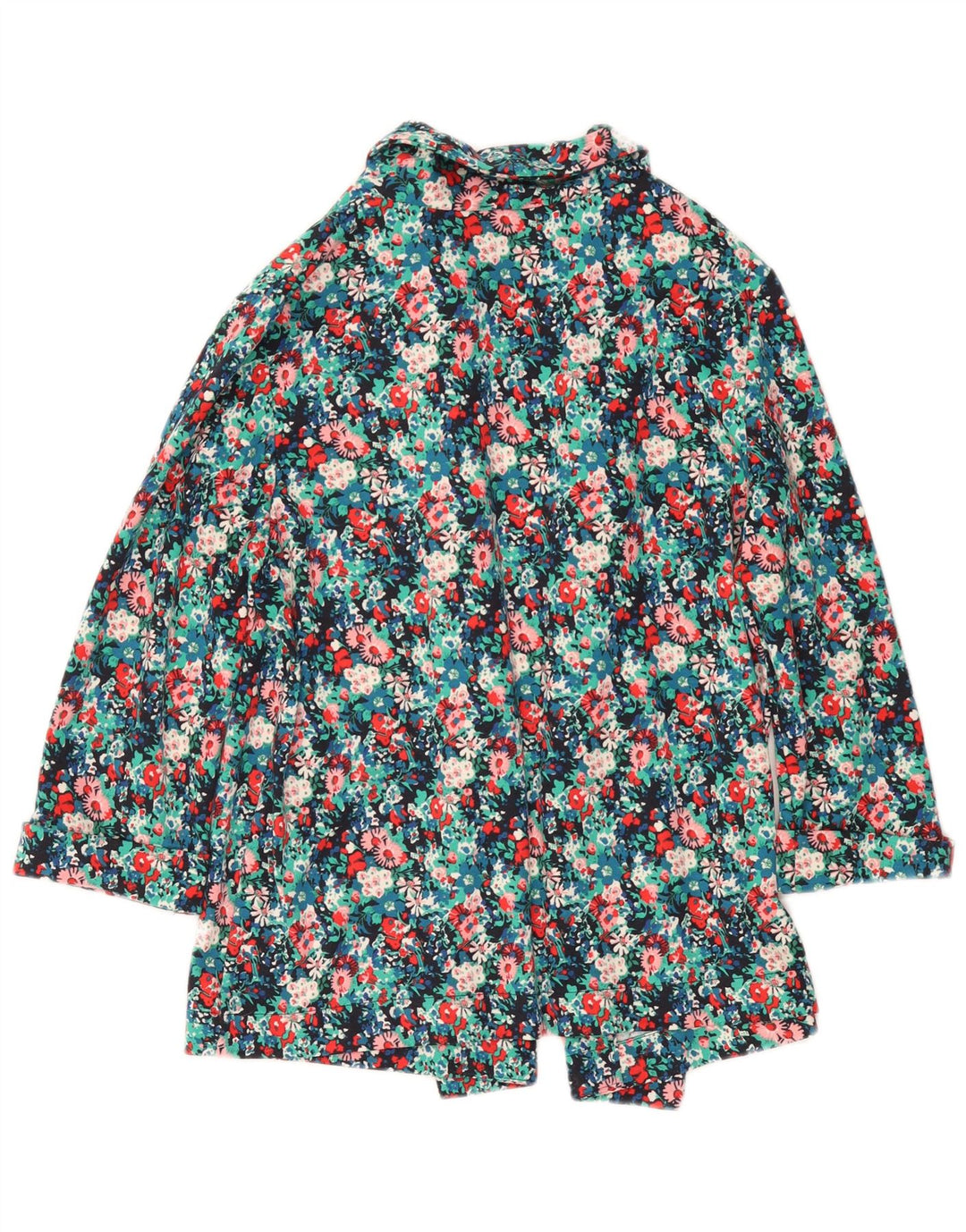 MONSOON Womens Open Blazer Jacket UK 14 Medium Multicoloured Floral
