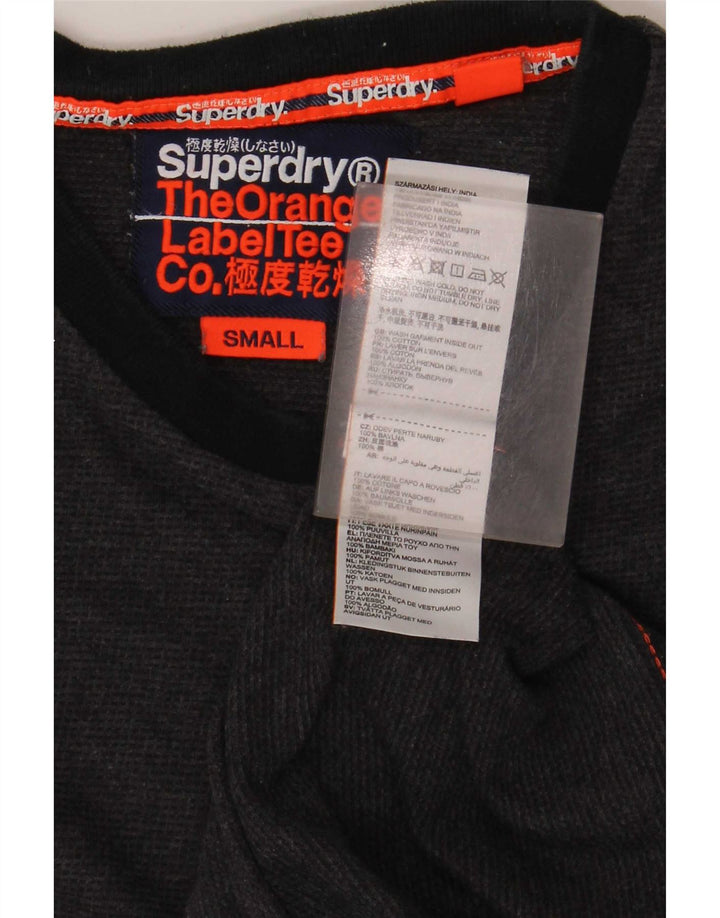 Camiseta masculina Superdry Top pequeno algodão cinza