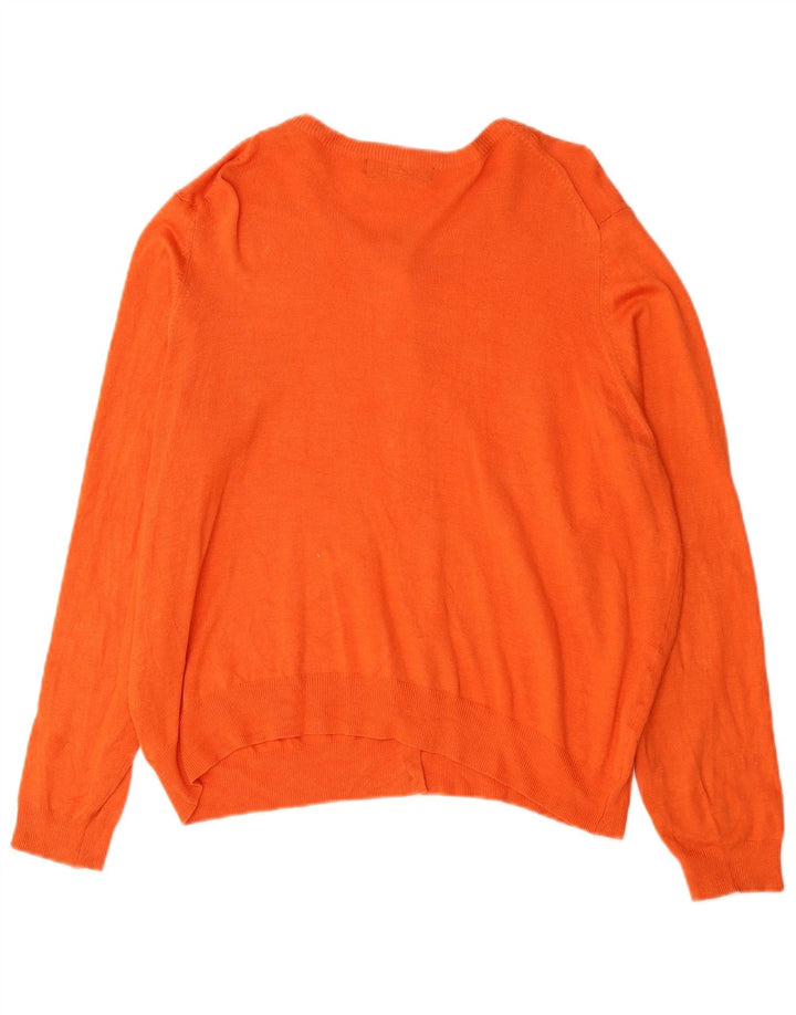 Marks & Spencer Womens Cardigan Sweater UK 18 XL Orange