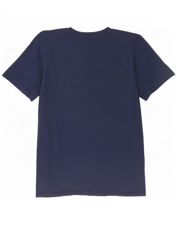 Ellesse Camiseta gráfica para hombre Top grande de algodón a rayas azul marino