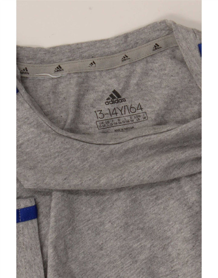 Adidas Boys T-Shirt Top 13-14 år Grå