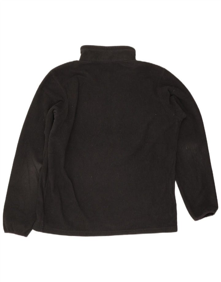 Columbia Mens Zip Neck Fleece Jumper Large Black Polyester