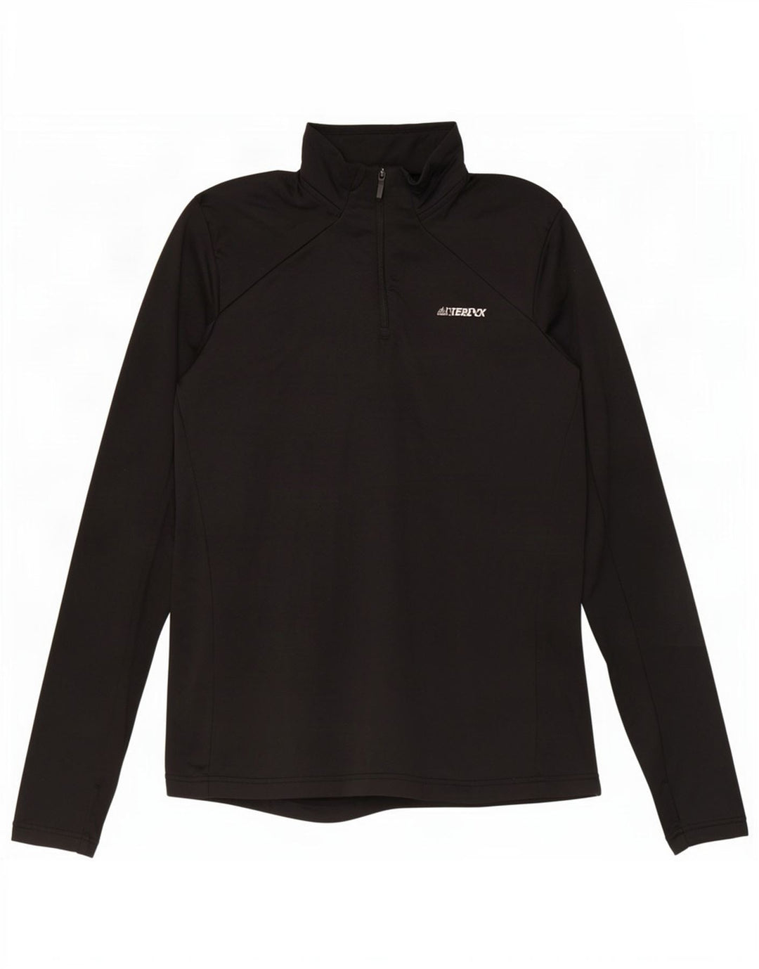 Adidas Terrex Zip Neck Pullover Tuta da Donna Top UK 16 Large Nera