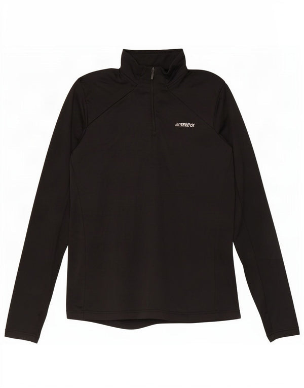 Adidas Dame Terrex Zip Neck Pullover Træningsdragt Top UK 16 Large Black
