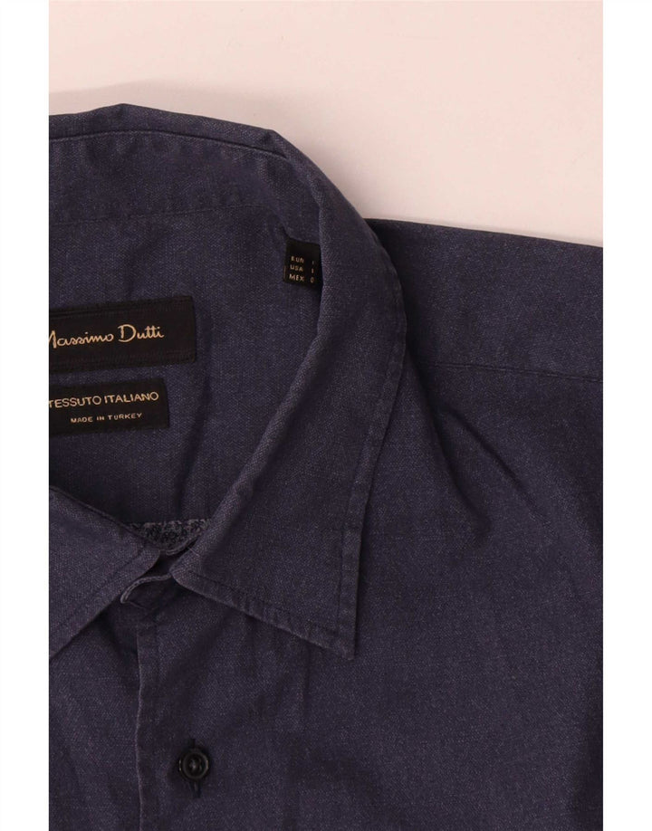 Camisa Massimo Dutti Hombre Grande Azul Marino