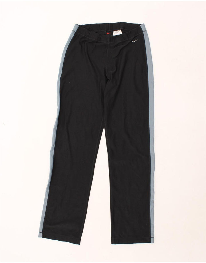 NIKE Womens Tracksuit Trousers US 8/10 Medium  Black Colourblock Polyester Vintage Nike and Second-Hand Nike from Messina Hembry 
