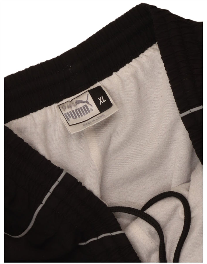 Puma Mens Graphic Tracksuit Trousers XL  Black Polyester