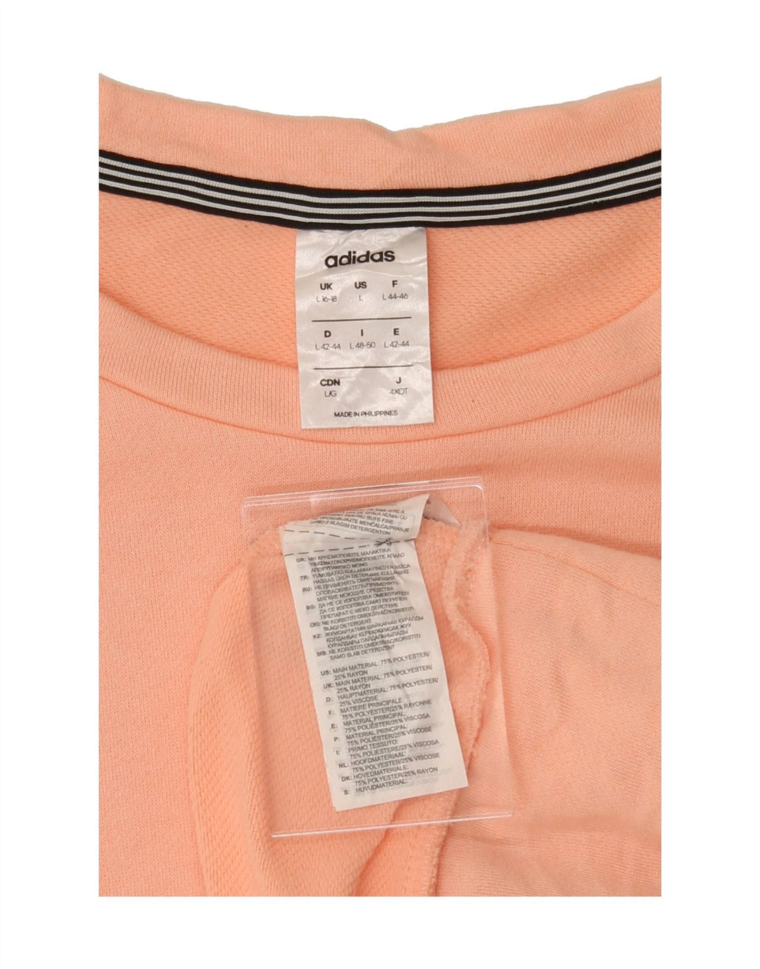 ADIDAS Womens Sweatshirt Jumper UK 16/18 Large Pink Polyester Vintage Adidas and Second-Hand Adidas from Messina Hembry 