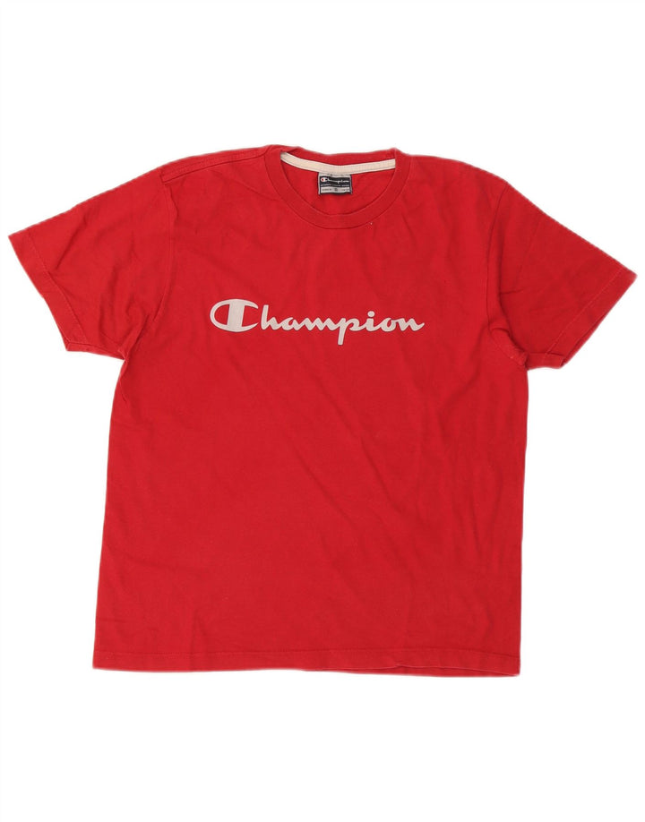 Champion Womens Graphic T-Shirt Top UK 10 Small Red