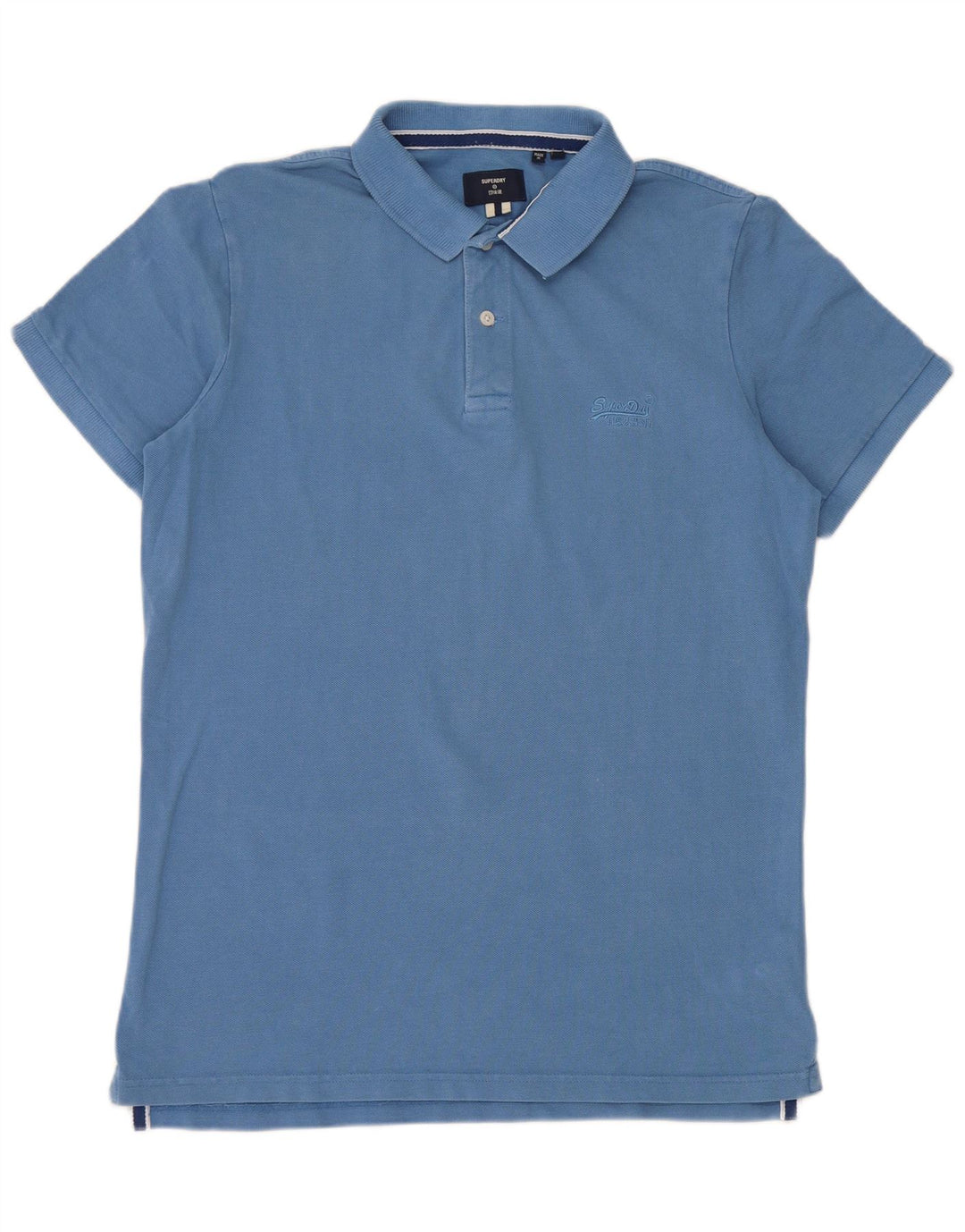 Superdry Polo para hombre de algodón azul grande