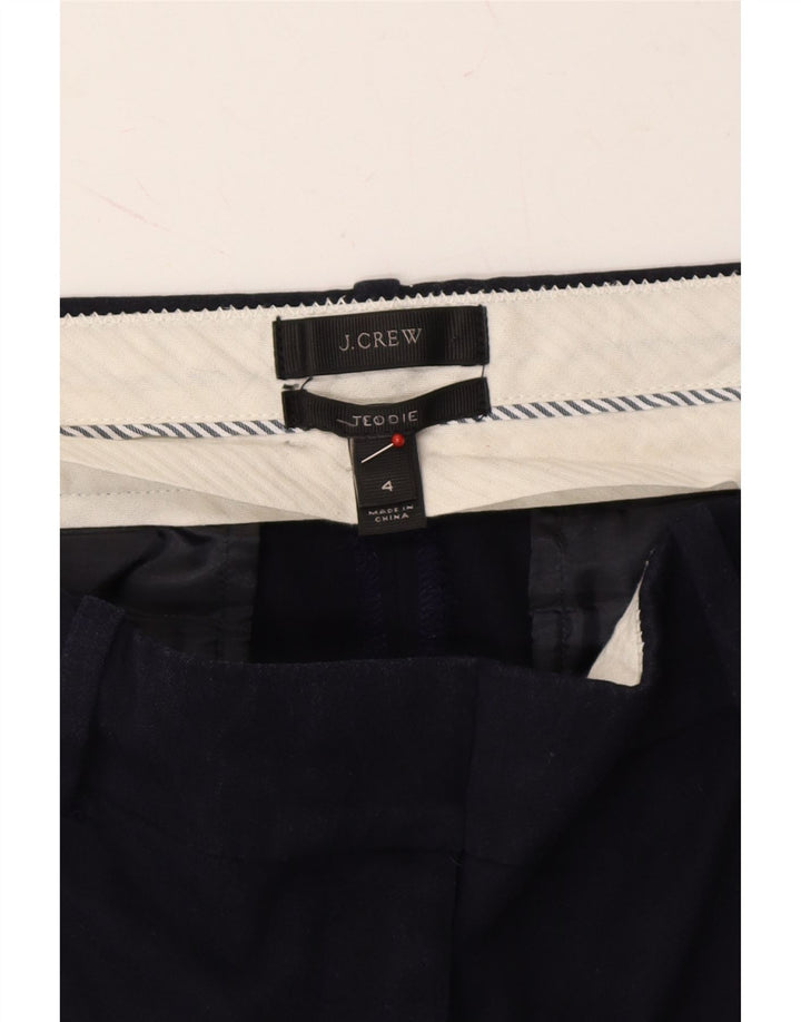 J. CREW Womens Bootcut Cropped Trousers US 4 Small W30 L24 Navy Blue Vintage J. Crew and Second-Hand J. Crew from Messina Hembry 