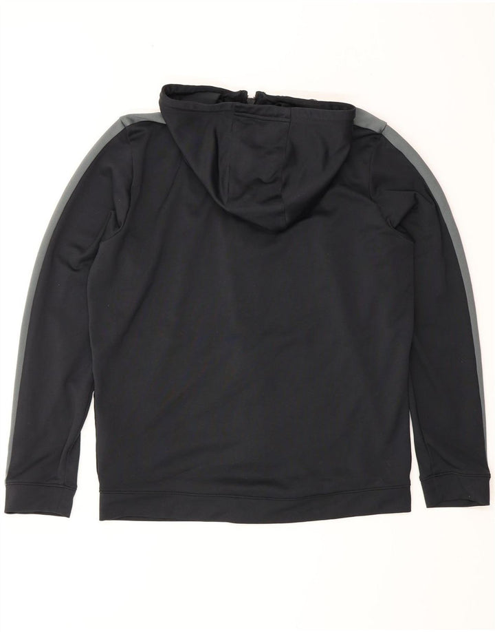 Under Armour Mens Fitted Zip Hoodie Sweater Medium Black Colourblock